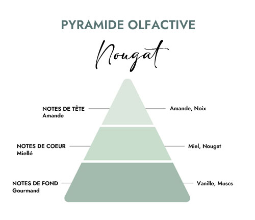 Pyramide olfactive parfum bougie nougat